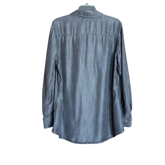 Foxcroft 100% Tencel Charcoal Gray Button Front Shirt Women's Size 16 - Picture 4 of 9